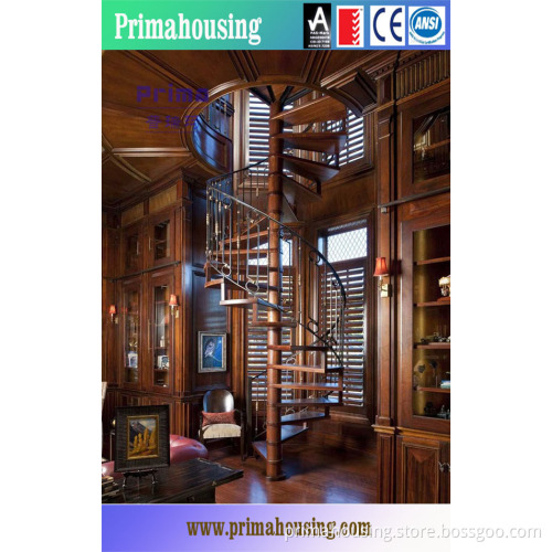 Antique Wrought Iron Casting Wood Spiral Stairs Design for You